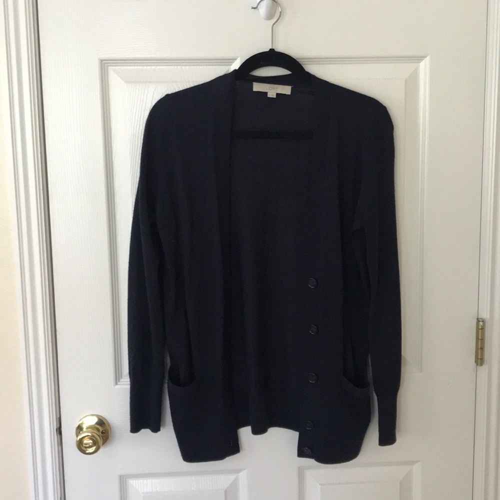 LOFT Navy Cardigan